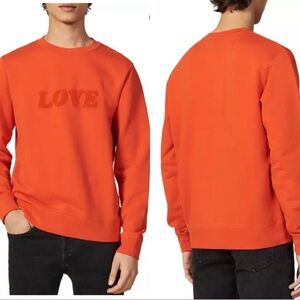 Sandro Paris orange Crewneck Sweatshirt pullover Size M